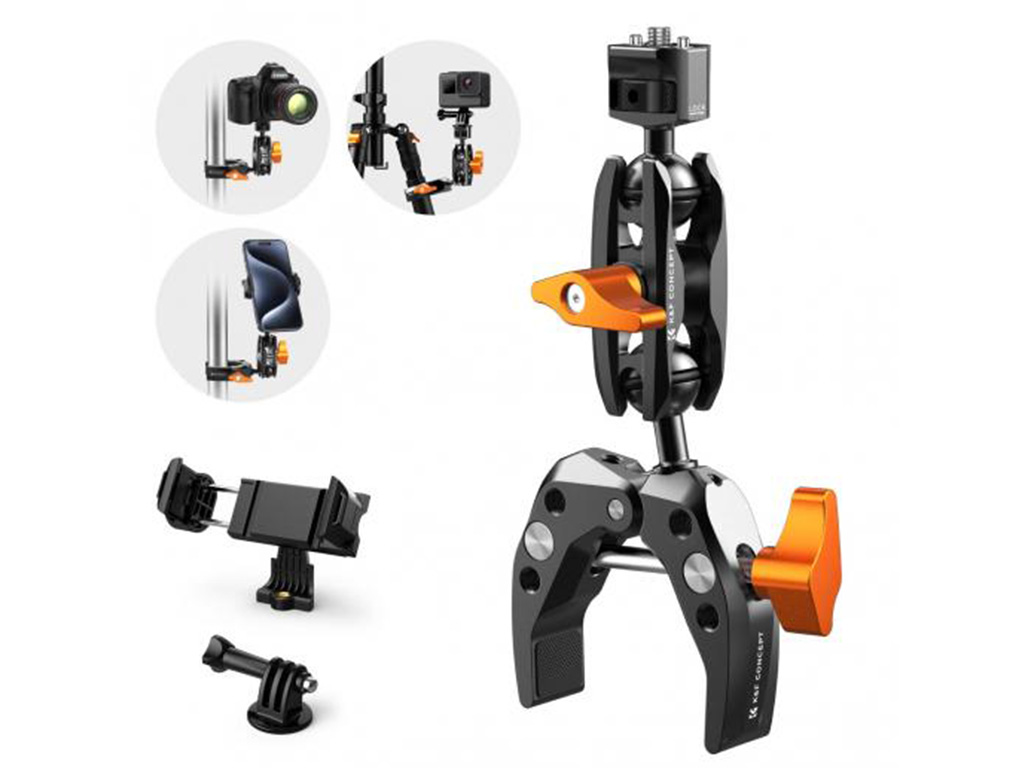 K&F Concept Çok Fonksiyonlu Yengeç Kelepçe MS13 (KF31.083) 5kg Taşıma Kapasiteli