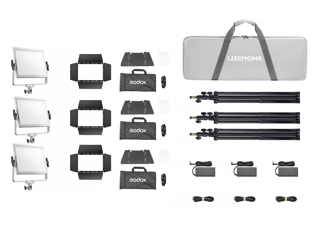Godox LP600R K3 RGB 3'lü Softboxlı Panel LED Işık Kiti <span style="color: #e03e2d;"> Her Şey Dahil Işık Kiti (Kolay Kullanım) </span>