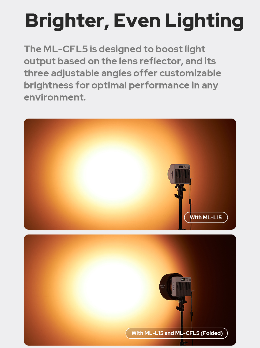 Godox ML-CFL5 aydınlatma karşılaştırması 1