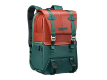 K&F Concept KF13087AV8 Turuncu/Yeşil Suni Deri Sırt Çantası