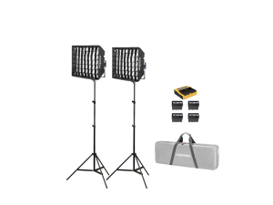 GODOX LP600R K2 RGB 2 x KİT SOFTBOXLI PANEL LED IŞIK (BATARYALI)