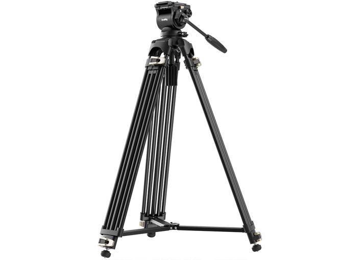 SmallRig 4686 AD-01S Fluid Head 15kg Taşıma Kapasiteli Video Tripodu 197cm Maksimum Uzunluk