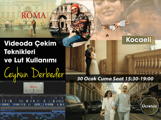 Fujifilm Videoda Çekim Teknikleri ve Lut Kullanımı Bu etkinliğin kontenjanı 50 kişidir. Şu an 18 kişilik yer kalmıştır.