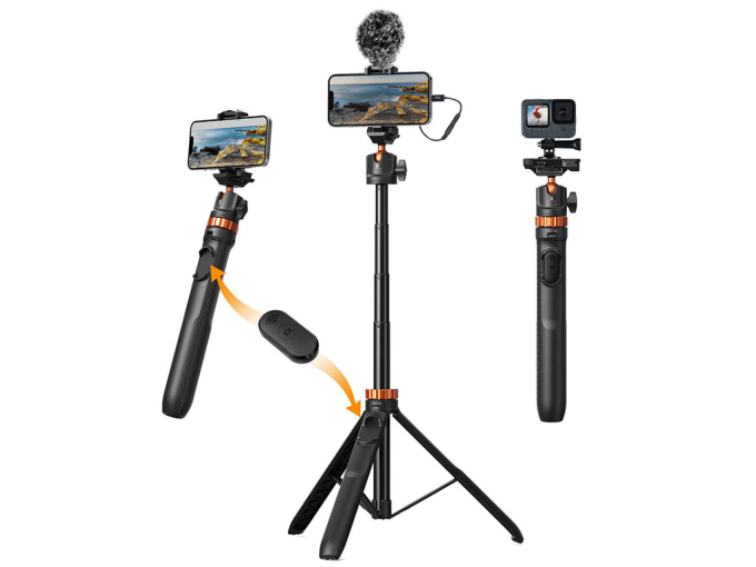 K&F Concept 2-IN-1 Selfie Çubuğu Tripod (KF09.127V1)