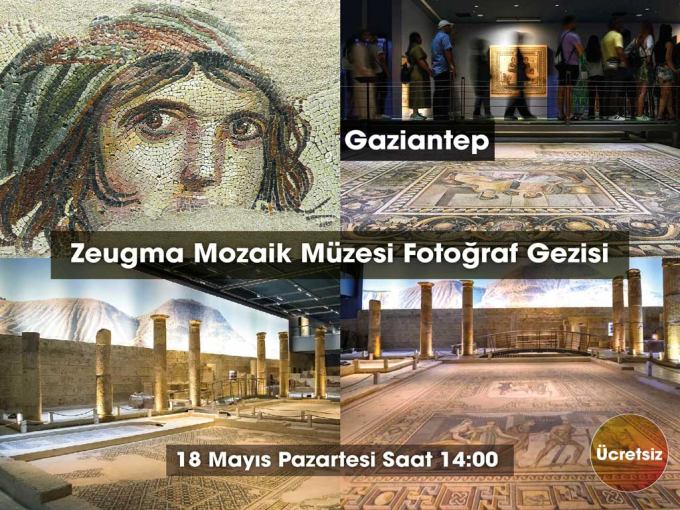Fujifilm Zeugma Mozaik Müzesi Fotoğraf Gezisi Bu etkinliğin kontenjanı 15 kişidir. Şu an 13 kişilik yer kalmıştır. 