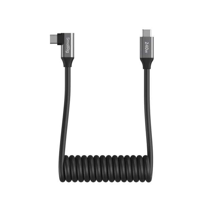 SmallRig 5730 Sarmal 240W Type-C Data Kablosu USB 2.0 ve 3.1 Destekli