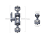 SmallRig 3873 Çift Kafalı Ballhead Magic Arm 