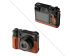 SmallRig 5268 GFX100RF için Kahverengi Deri Çanta 