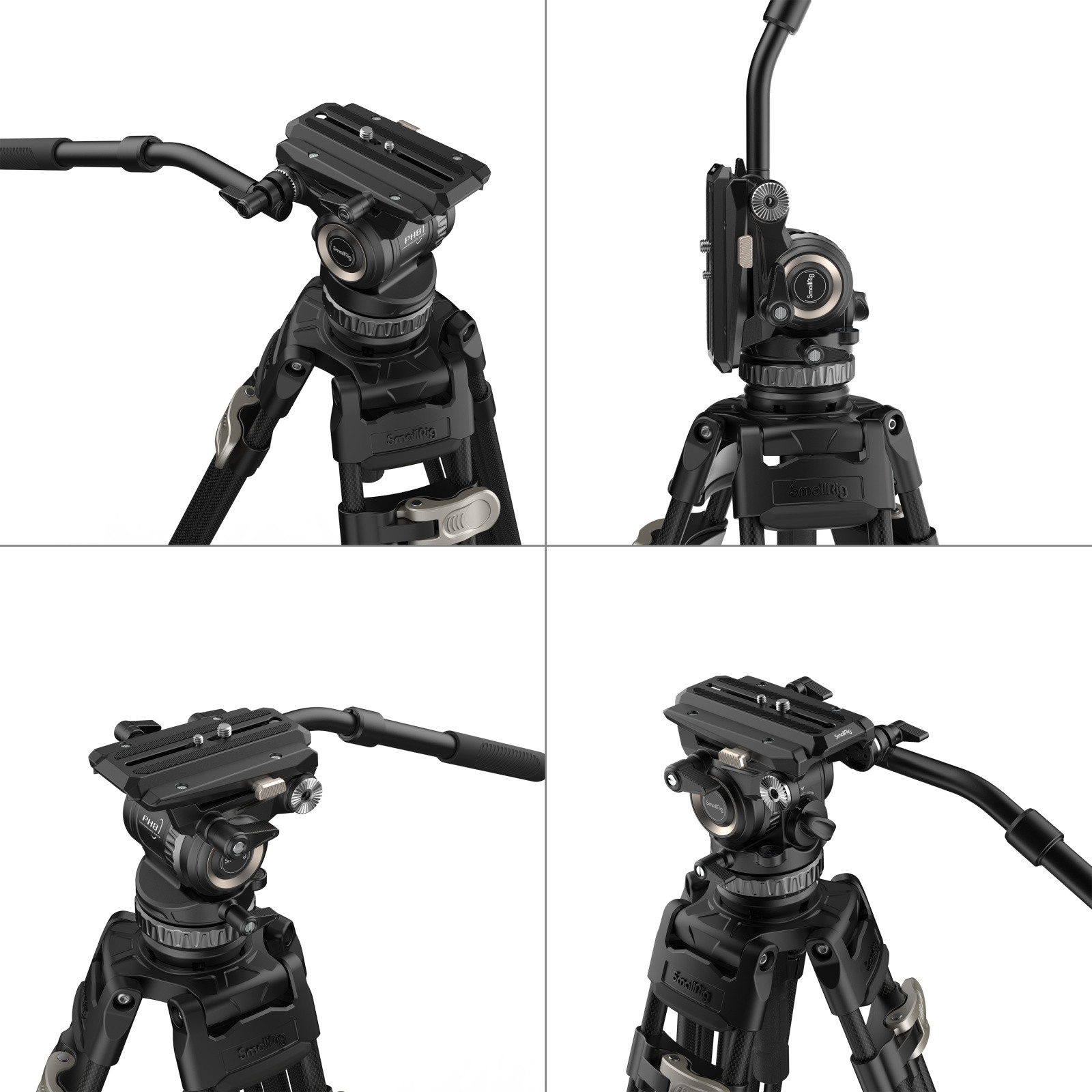SmallRig 4465 AD-Pro8 FreeBlazer 8kg Taşıma Kapasiteli Karbon Fiber Video Tripodu 196cm Maksimum Uzunluk