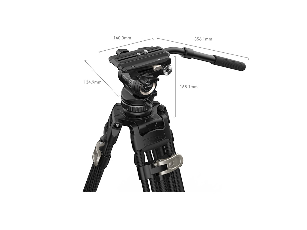 SmallRig 4465 AD-Pro8 FreeBlazer 8kg Taşıma Kapasiteli Karbon Fiber Video Tripodu 196cm Maksimum Uzunluk