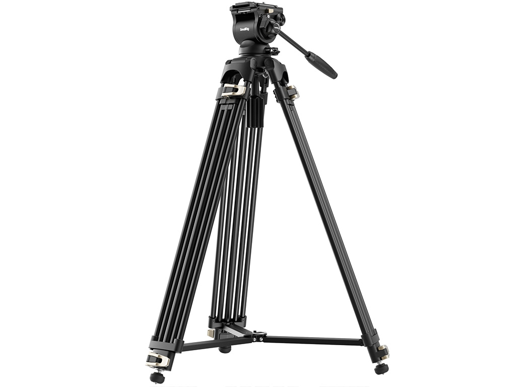 SmallRig 4686 AD-01S Fluid Head 15kg Taşıma Kapasiteli Video Tripodu 197cm Maksimum Uzunluk
