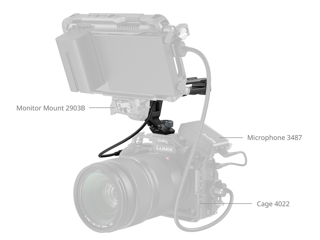 SmallRig 4927 Kayıt Tuşu Özellikli ARRI Bağlantılı Üst Tutma Kolu
