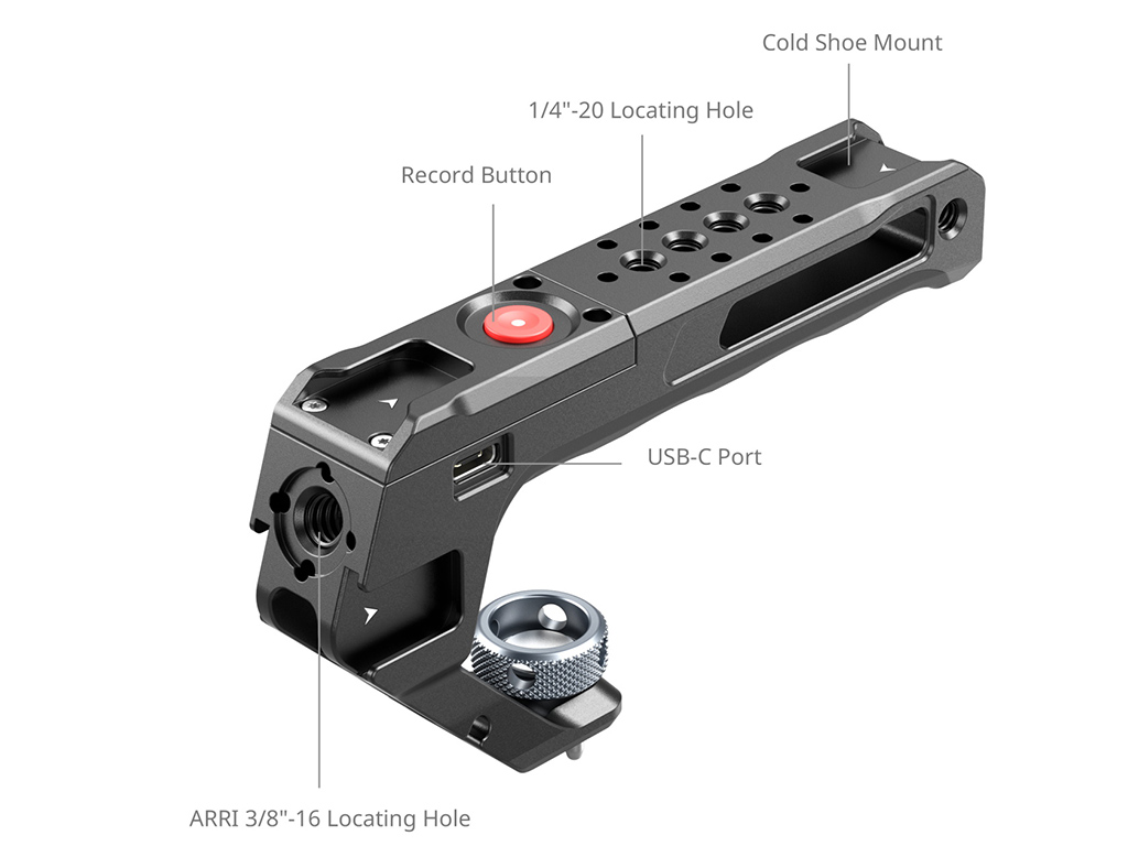 SmallRig 4927 Kayıt Tuşu Özellikli ARRI Bağlantılı Üst Tutma Kolu