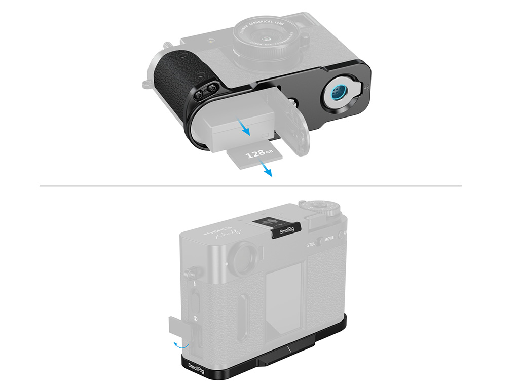 SmallRig 5332 Fujifilm X-Half Uyumlu Siyah Silikon L Braket