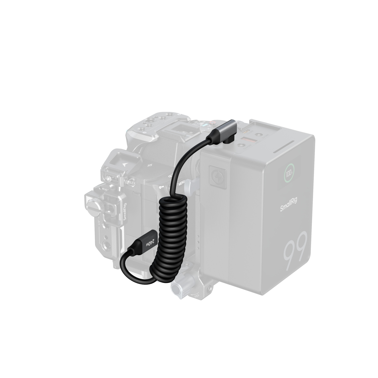 SmallRig 5730 Sarmal 240W Type-C Data Kablosu USB 2.0 ve 3.1 Destekli