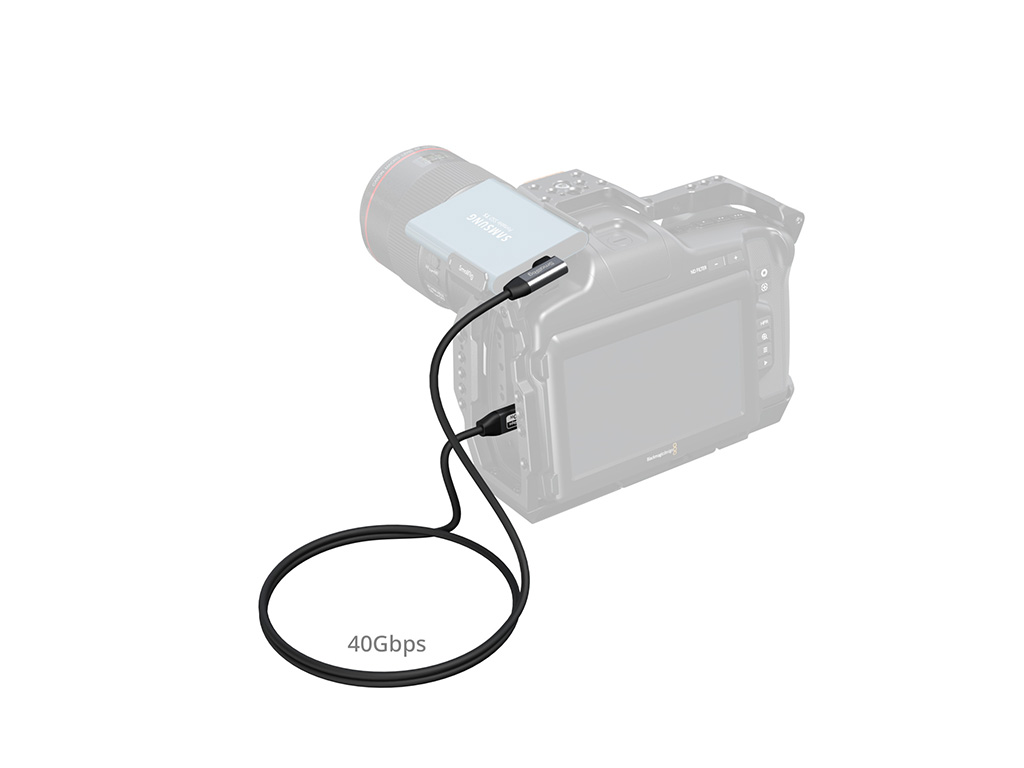 SmallRig 5732 Type-C Çok Amaçlı Görüntü ve Veri Aktarım Kablosu 40Gbps + 240W + 8K + 100cm