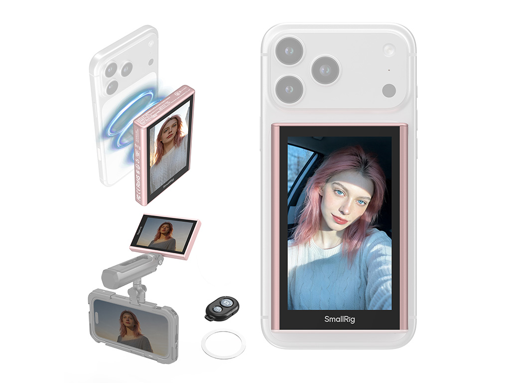 SmallRig 5746 Cep Telefonları ile Uyumlu Magsafe Kablosuz Selfie Monitörü iOS ve Android Uyumlu, 10 Metre Mesafe