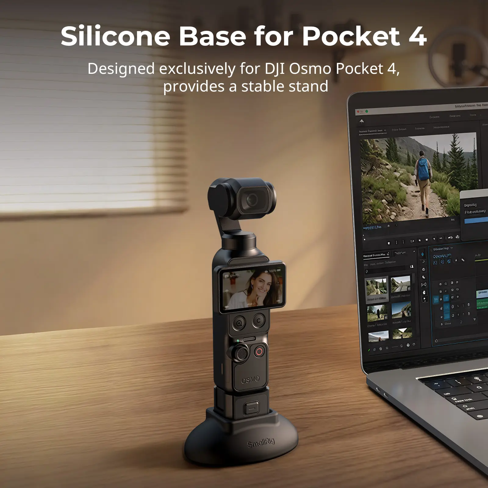 SmallRig 6008 DJI Osmo Pocket 4 / 3 için Silikon Stand Tabanı (2 adet)