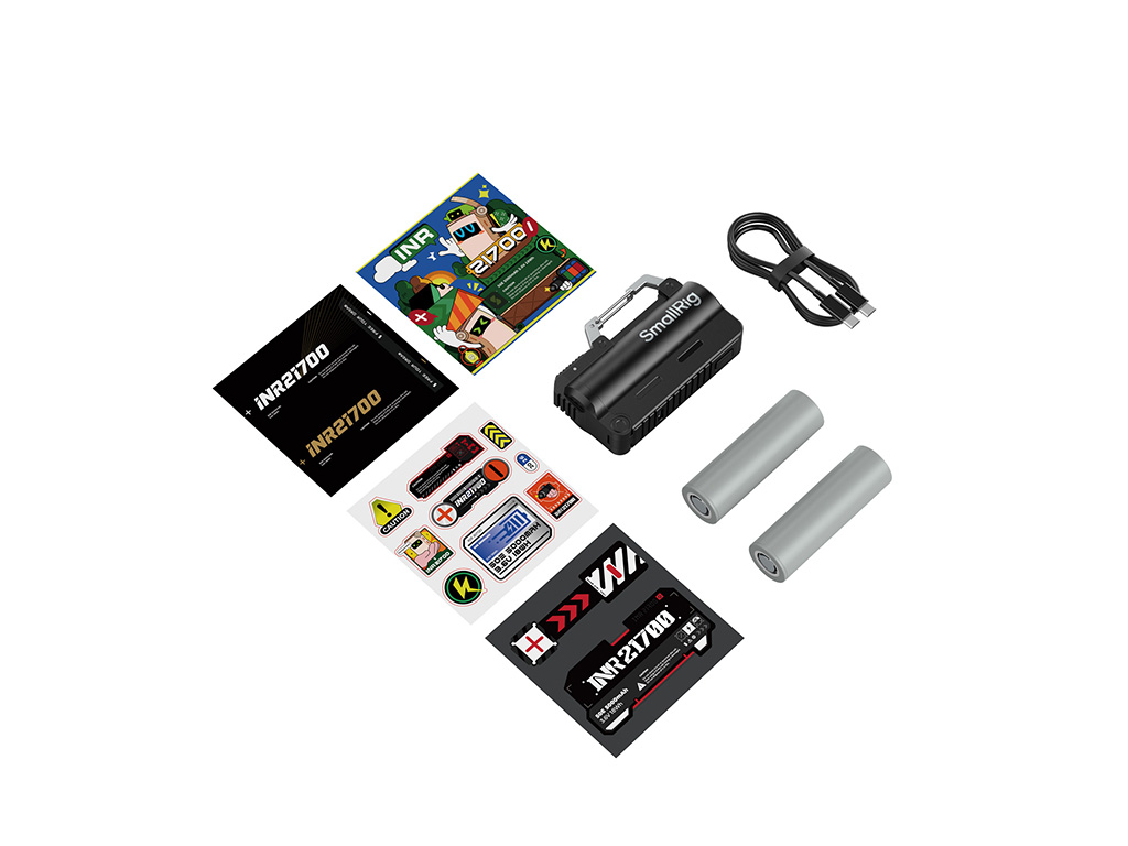SmallRig 6089 2' si 1 Arada 10000mAh Klipsli Şarj Cihazı ve Powerbank Değiştirilebilir Bataryalı