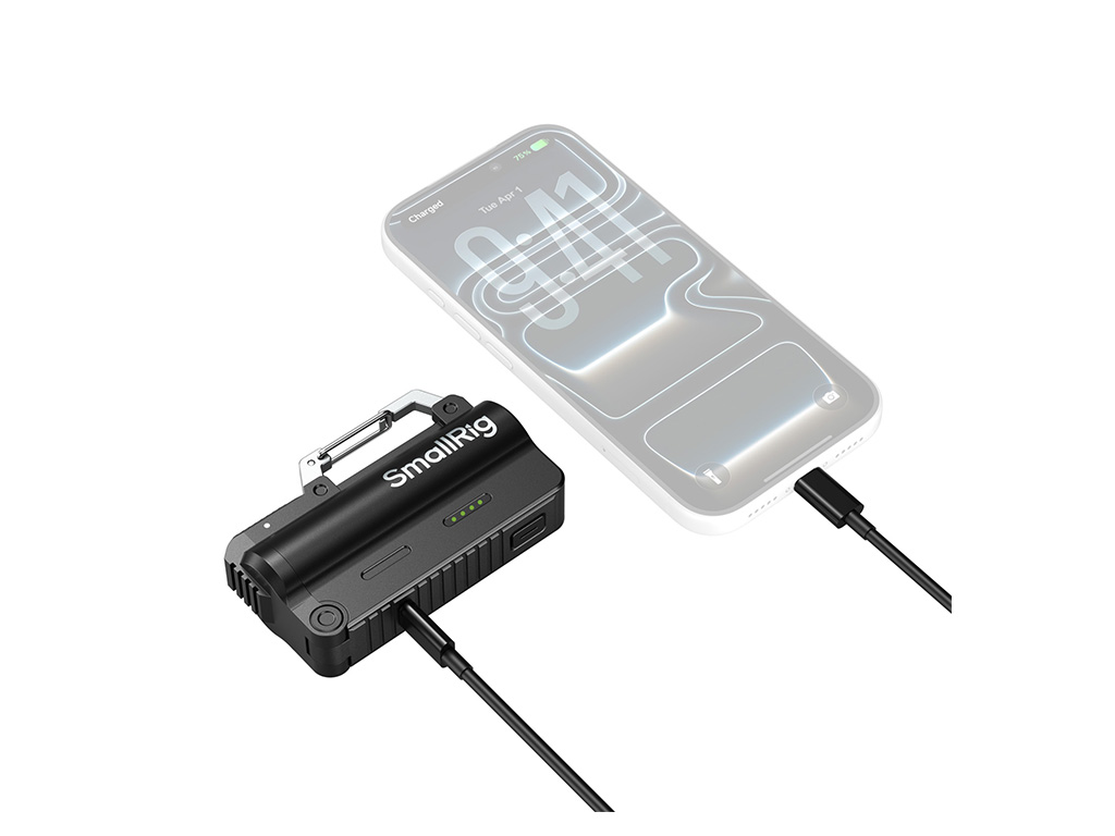 SmallRig 6089 2' si 1 Arada 10000mAh Klipsli Şarj Cihazı ve Powerbank Değiştirilebilir Bataryalı