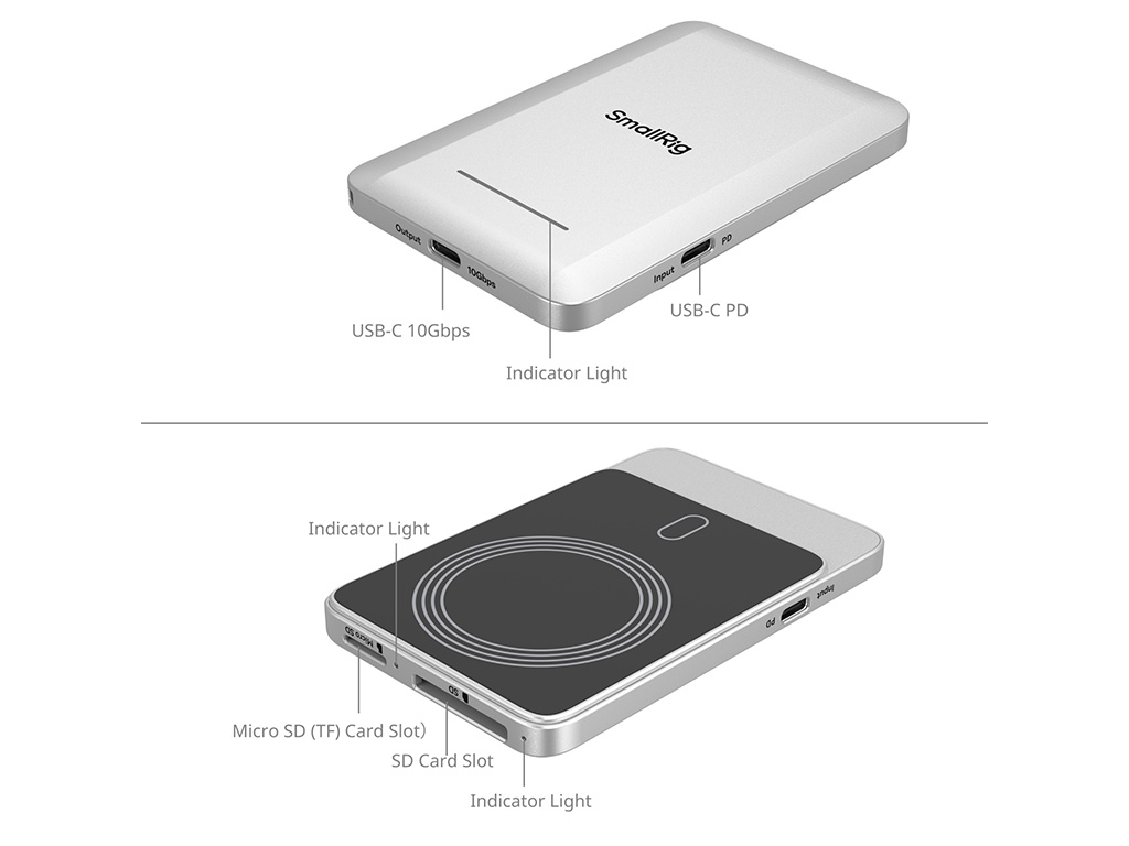 SmallRig 6292 Kart Okuyucu ve PD Özellikli 5 in 1 Magsafe 1 TB Taşınabilir SSD PD Şarj Desteği