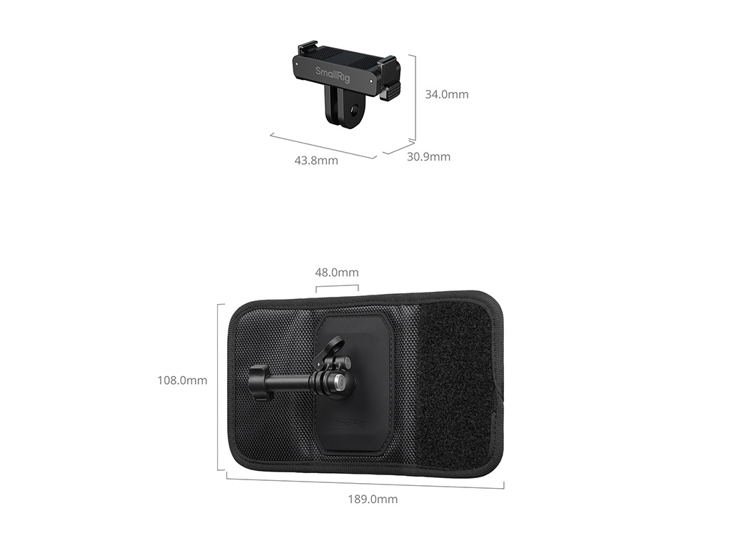 SmallRig 6306 DJI Osmo Action 6 / Nano Uyumlu Cırtlı Sırt Çantası Montaj Aparatı