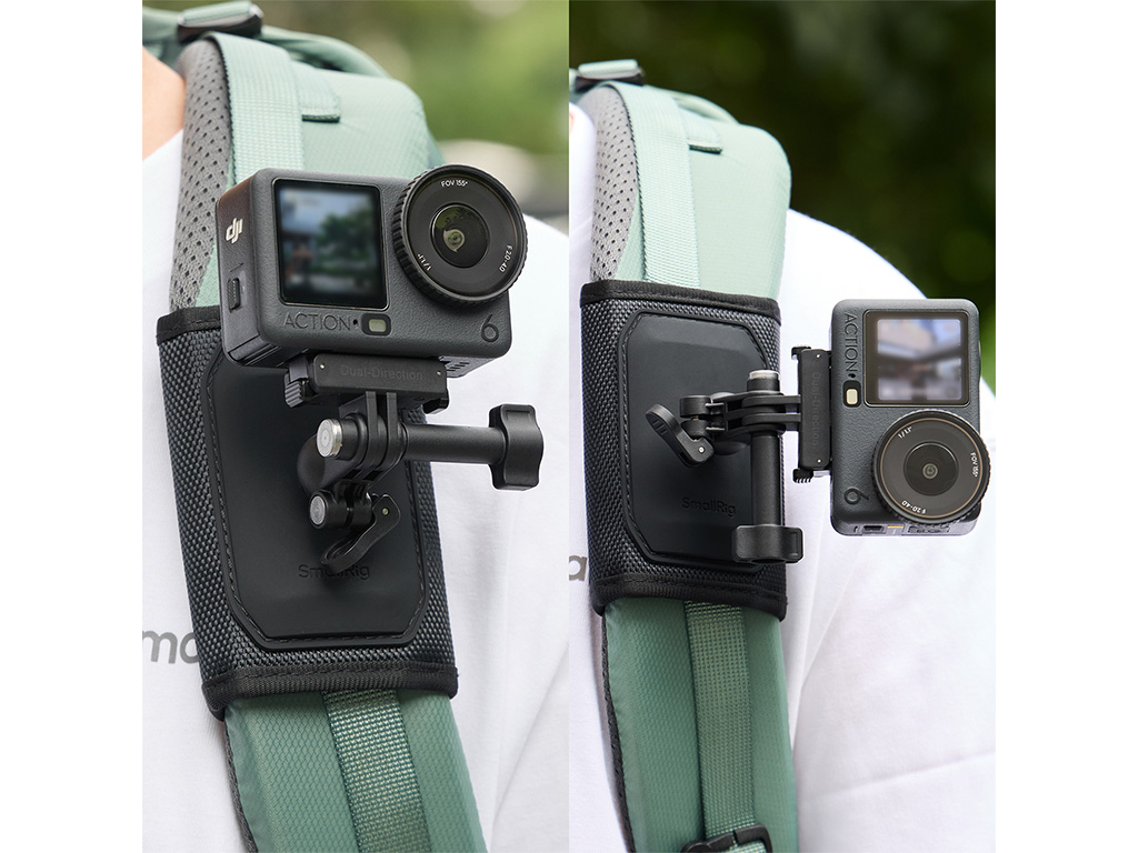 SmallRig 6306 DJI Osmo Action 6 / Nano Uyumlu Cırtlı Sırt Çantası Montaj Aparatı