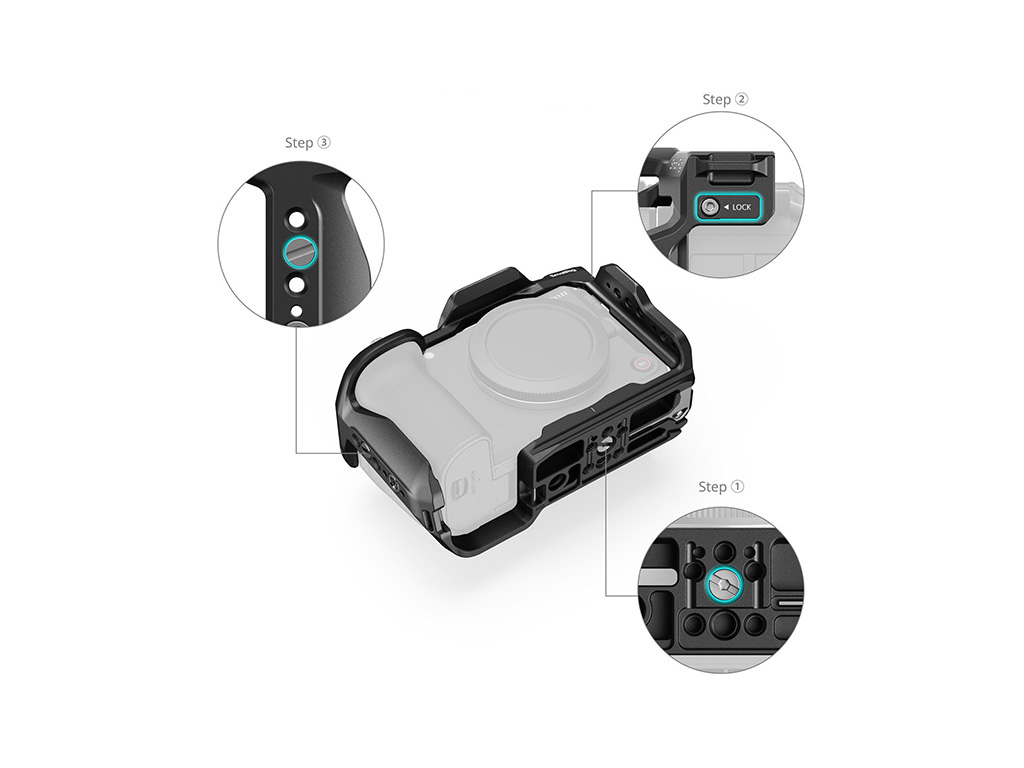 SmallRig 6372 Canon EOS R6 V Uyumlu HawkLock Hızlı Çıkarma Kafesi