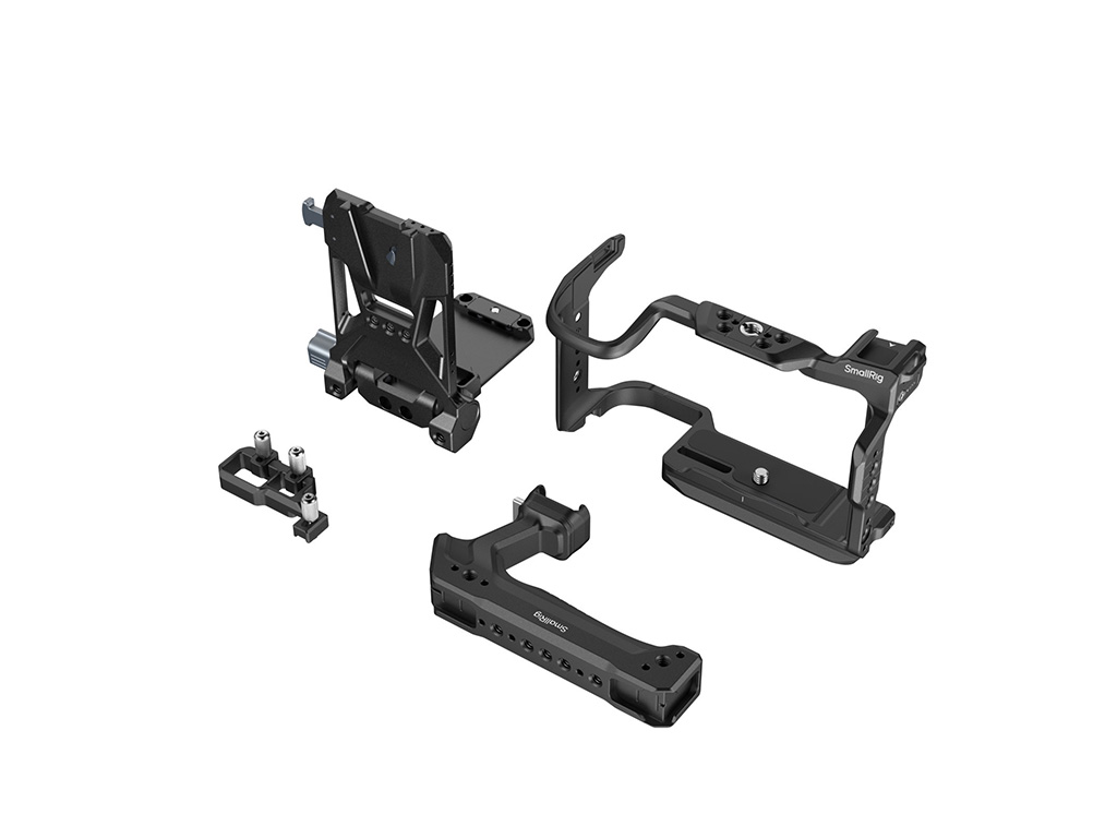 SmallRig 6381 Canon EOS R6 V Uyumlu HawkLock Hızlı Çıkarma Full Kafes Seti Üst Tutma Kolu, Kablo Tutucu ve V-Mount Plate Dahildir