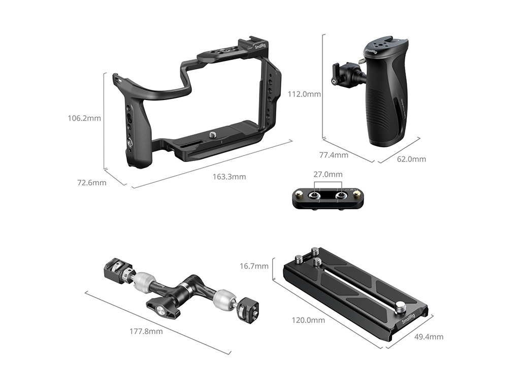 SmallRig 6382 Canon EOS R6 V Uyumlu HawkLock Hızlı Çıkarma Dik Kafes