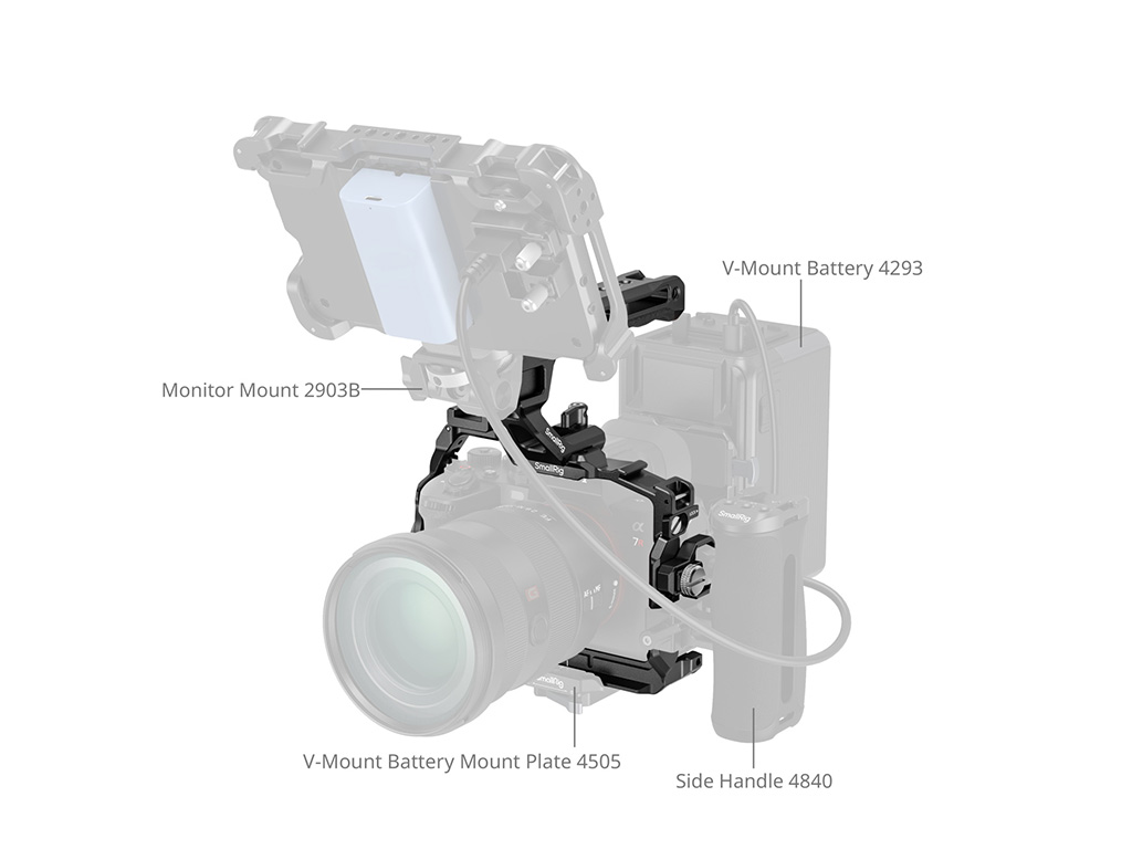 SmallRig 6703 Sony A7R VI Uyumlu HawkLock Kafes Kiti Üst Tutamak + HDMI Kablo Tutucu