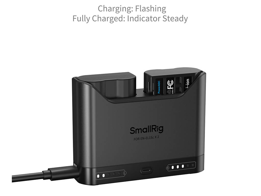 SmallRig 5486 Nikon EN-EL15C Turbo Hızlı 2 Batarya + Şarj Kiti 2 Batarya + Turbo Şarj Aleti