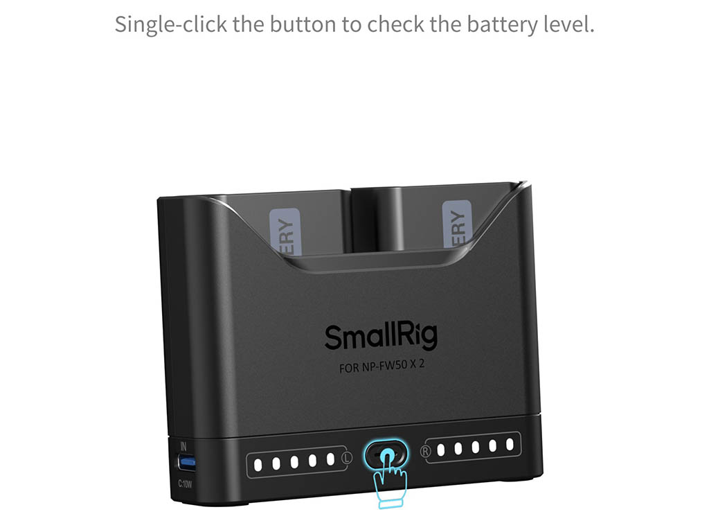 SmallRig 5488 Sony NP-FW50 Turbo Hızlı 2 Batarya + Şarj Kiti 2 Batarya + Turbo Şarj Aleti